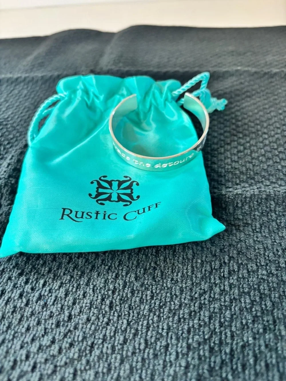 Rustic Cuff Silver Tone Engraved Cuff Bracelet 